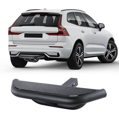 Hitch Step for 2 Inch Receiver, Strong Steel Construction with 350 LBS Load Capacity, Rear Bumper Guard Protector with Pin Lock and Stabilizer, Universal Fit for Truck, SUV, Pickup, Trailer