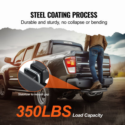 Hitch Step för 2" mottagare Universal Trailer Bogsering Bakre stötfångare Stål