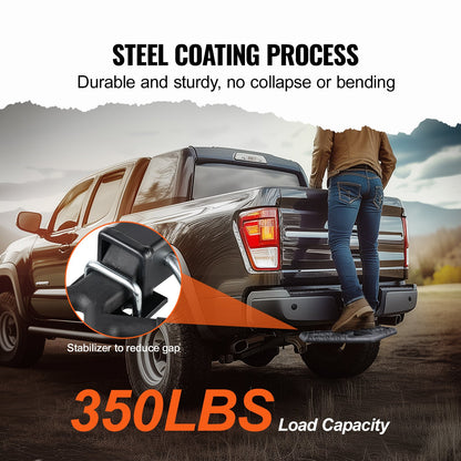 Hitch Step för 2" mottagare Universal Trailer Bogsering Bakre stötfångare Stål