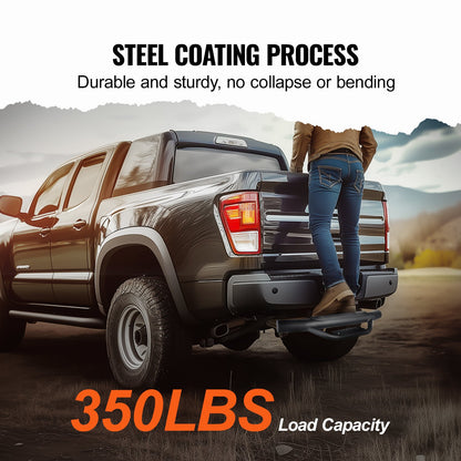 Hitch Step för 2" mottagare Universal Trailer Bogsering Bakre stötfångare Stål