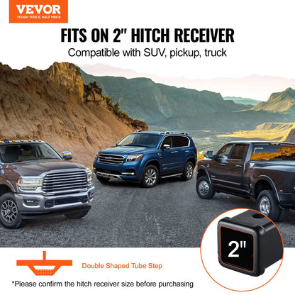 Hitch Step för 2" mottagare Universal Trailer Bogsering Bakre stötfångare Stål