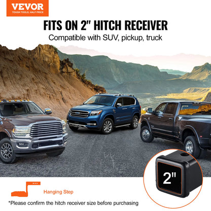 Hitch Step för 2" mottagare Universal Trailer Bogsering Bakre stötfångare Stål
