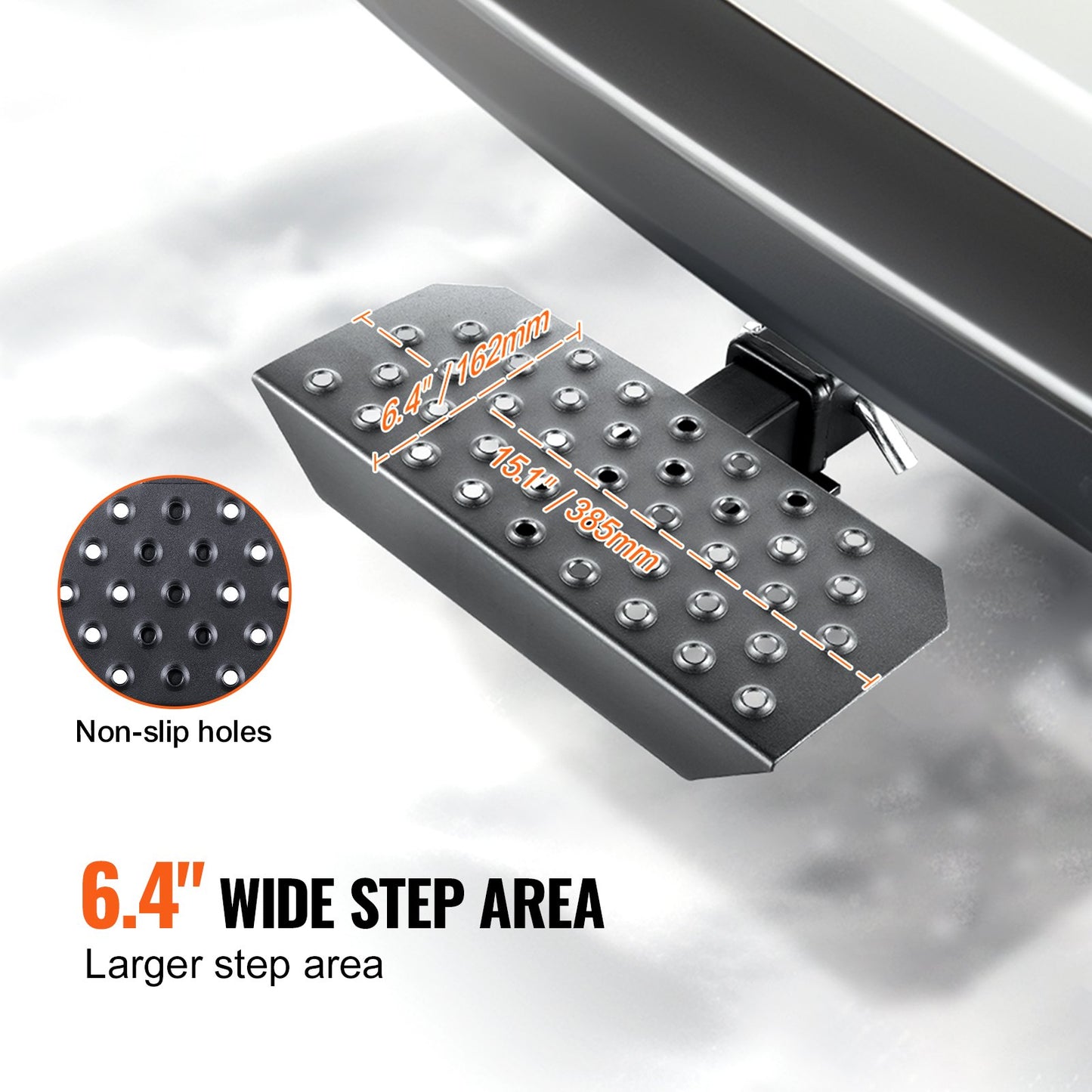 Anhängerkupplungsstufe für 2"-Empfänger, universeller Anhänger, Abschleppstoßstange hinten, Stahl