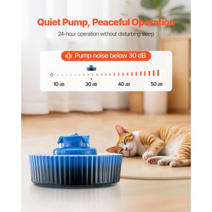 Ceramic Cat Fountain 2.1 L Cupcake Pet Fountain for Cats and Dogs | EU