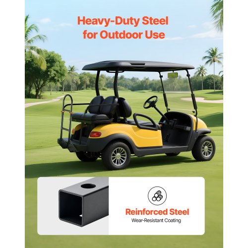 golfbilsstödshandtag för baksätet för de flesta golfbilar med metallfotplattor |  EU