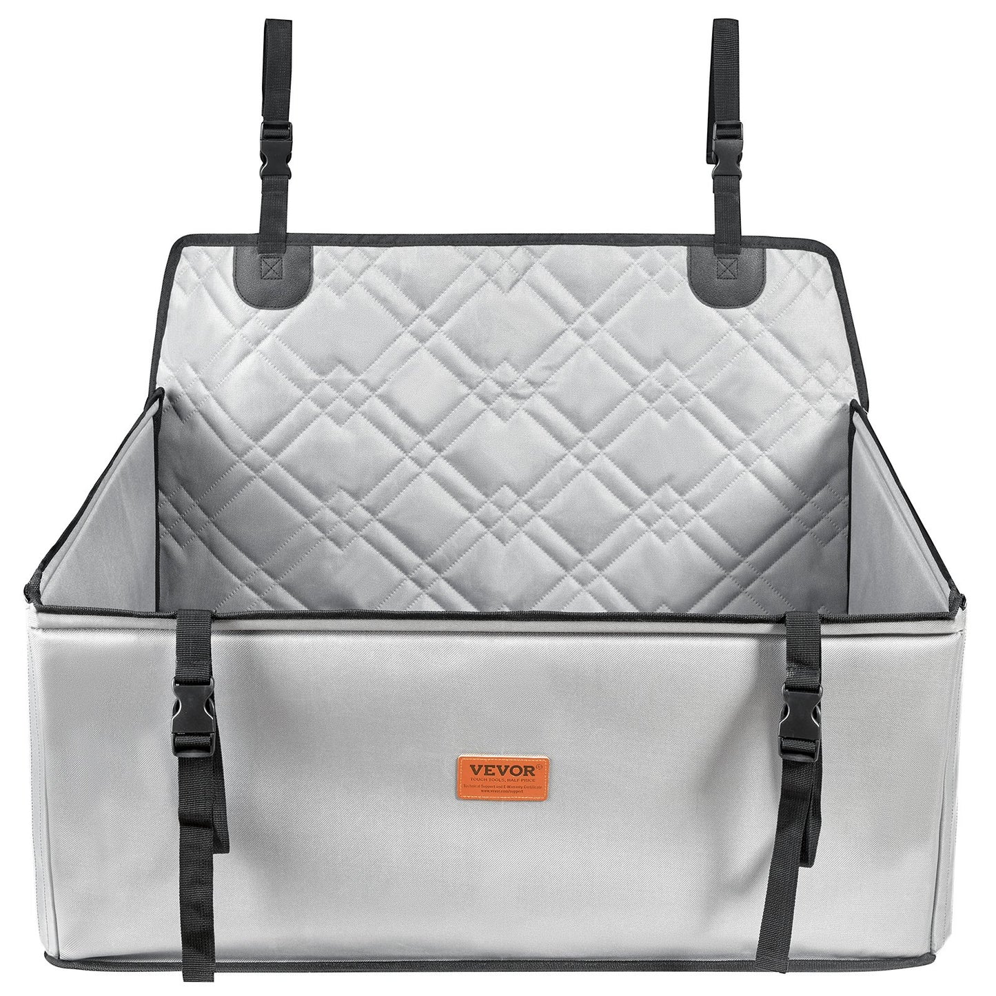 Hunde-Booster-Autositz, Haustier-Autositz für kleine und mittelgroße Hunde bis zu 22 kg, Grau