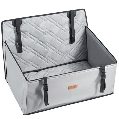 Hunde-Booster-Autositz, Haustier-Autositz für kleine und mittelgroße Hunde bis zu 22 kg, Grau