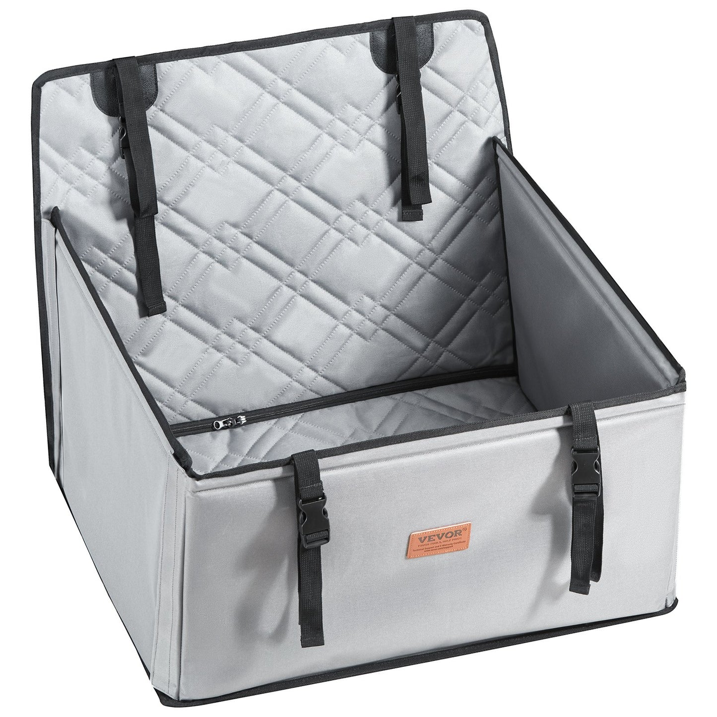 Dog Booster Car Seat Pet Car Seat for SML Dogs up to 40 lbs Gray