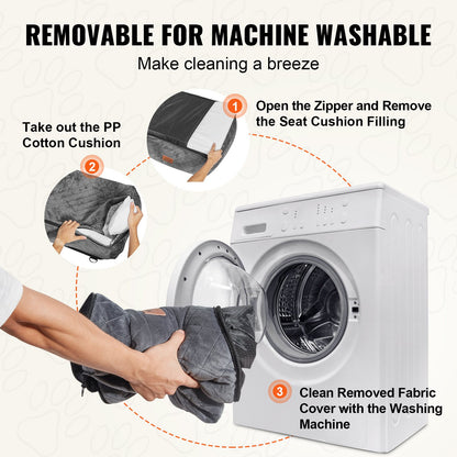 Dog Booster Car Seat Pet Car Seat for Small Medium Dogs up to 40 lbs Gray