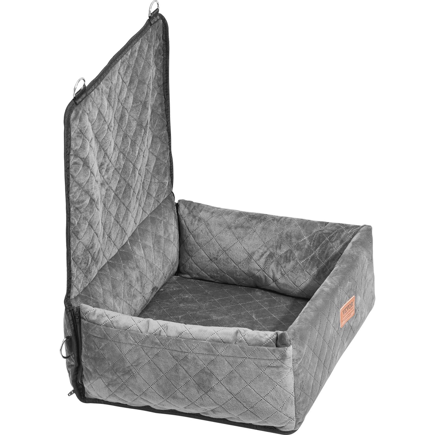 Dog Booster Car Seat Pet Car Seat for Small Medium Dogs up to 40 lbs Gray