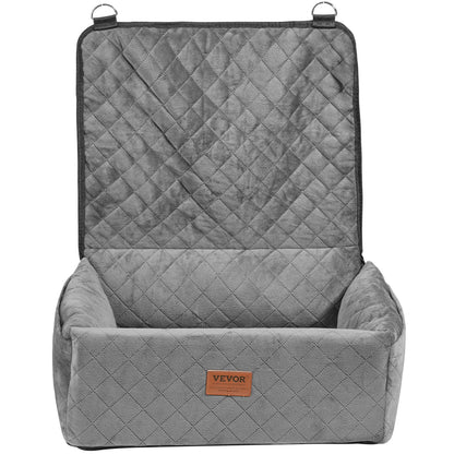 Dog Booster Car Seat Pet Car Seat for Small Medium Dogs up to 40 lbs Gray