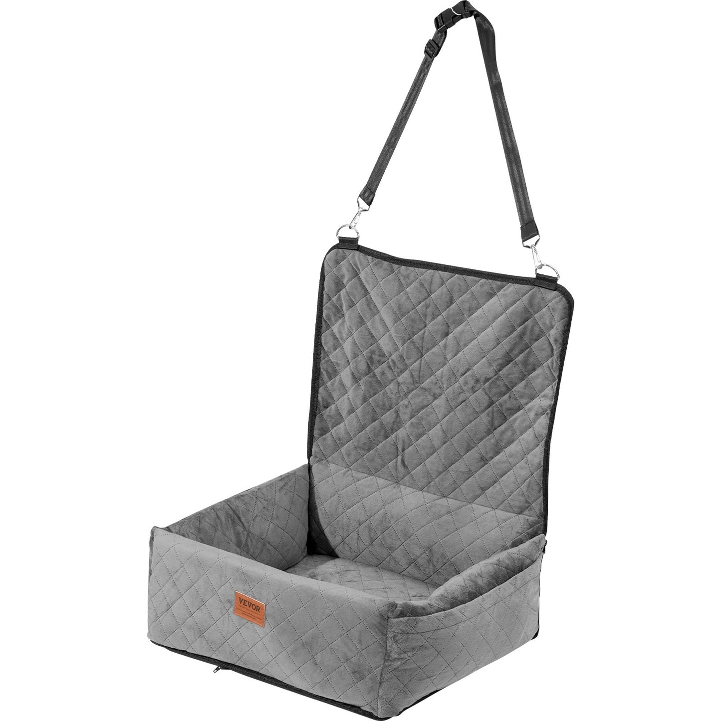 Dog Booster Car Seat Pet Car Seat for Small Medium Dogs up to 40 lbs Gray