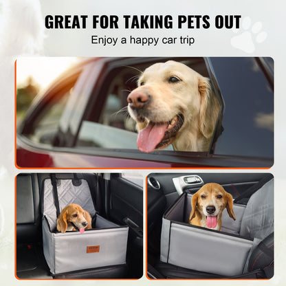 Dog Booster Car Seat Pet Car Seat for Small Dog up to 26 lbs Gray