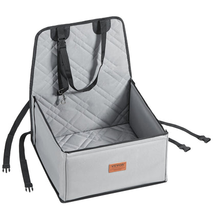 Dog Booster Car Seat Pet Car Seat for Small Dog up to 26 lbs Gray