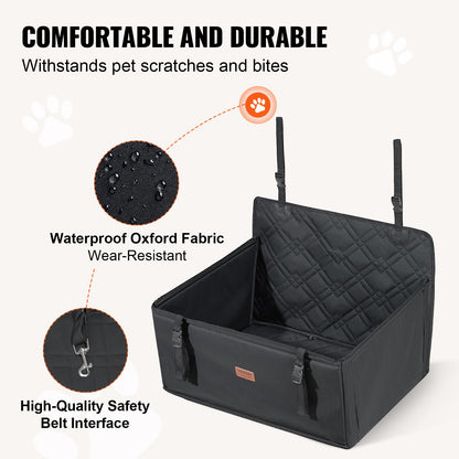 Dog Booster Car Seat Pet Car Seat for SML Dogs up to 48.5 lbs Black