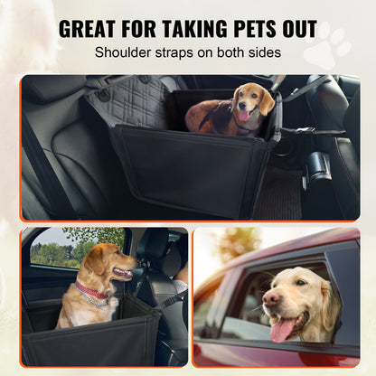 Dog Booster Car Seat Pet Car Seat for SML Dogs up to 48.5 lbs Black