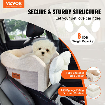 Center Console Dog Car Seat Dog Booster Car Seat for Small Dog 8 lbs