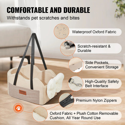 Center Console Dog Car Seat Dog Booster Car Seat for Small Dog 8 lbs