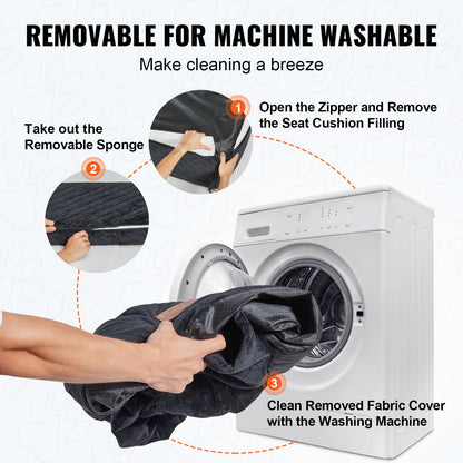 Dog Booster Car Seat Pet Car Seat for Medium Large Dog up to 55 lbs Black