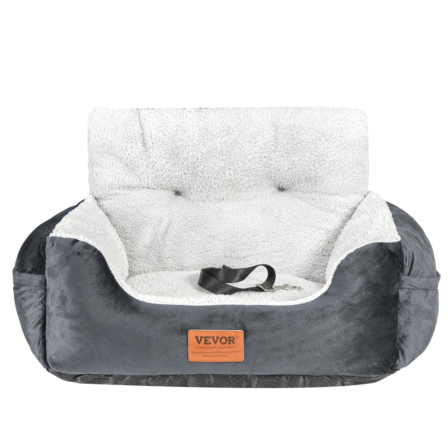 Dog Booster Car Seat Pet Car Seat for Small Dog Up to 20lbs Dark Gray