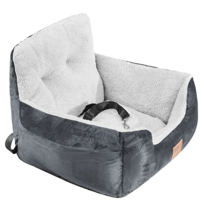 Dog Booster Car Seat Pet Car Seat for Small Dog Up to 20lbs Dark Gray