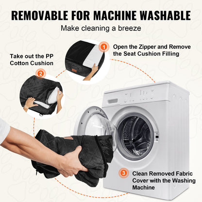 Dog Booster Car Seat Pet Car Seat för små medelstora hundar upp till 40 lbs Svart