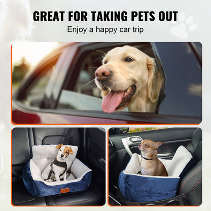 Dog Booster Car Seat Pet Car Seat for small dog up to 20lbs blue+gray