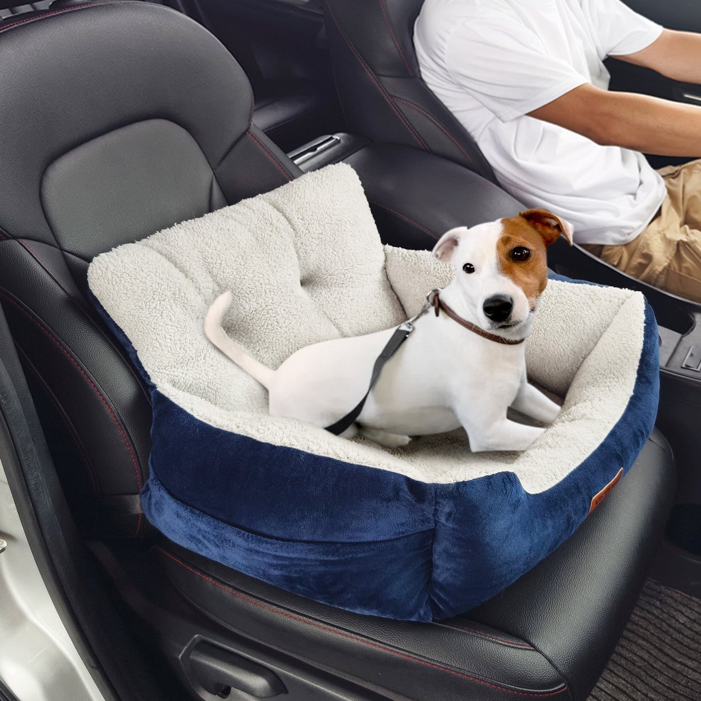 Dog Booster Car Seat Pet Car Seat for small dog up to 20lbs blue+gray