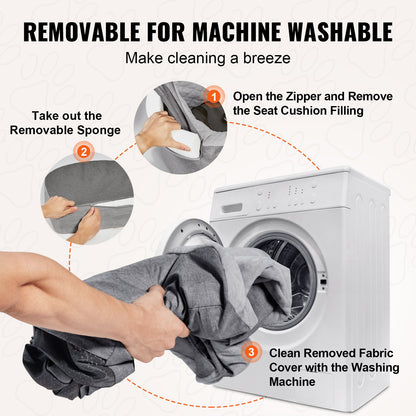 Dog Booster Autositz Haustier-Autositz für kleine und mittelgroße Hunde bis zu 55 lbs Grau