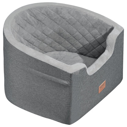 Dog Booster Autositz Haustier-Autositz für kleine und mittelgroße Hunde bis zu 55 lbs Grau