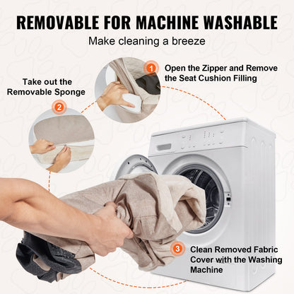 Dog Booster Car Seat Pet Car Seat for Small Medium Dogs up to 55 lbs Brown