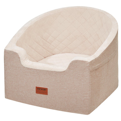 Dog Booster Car Seat Pet Car Seat for Small Medium Dogs up to 55 lbs Brown