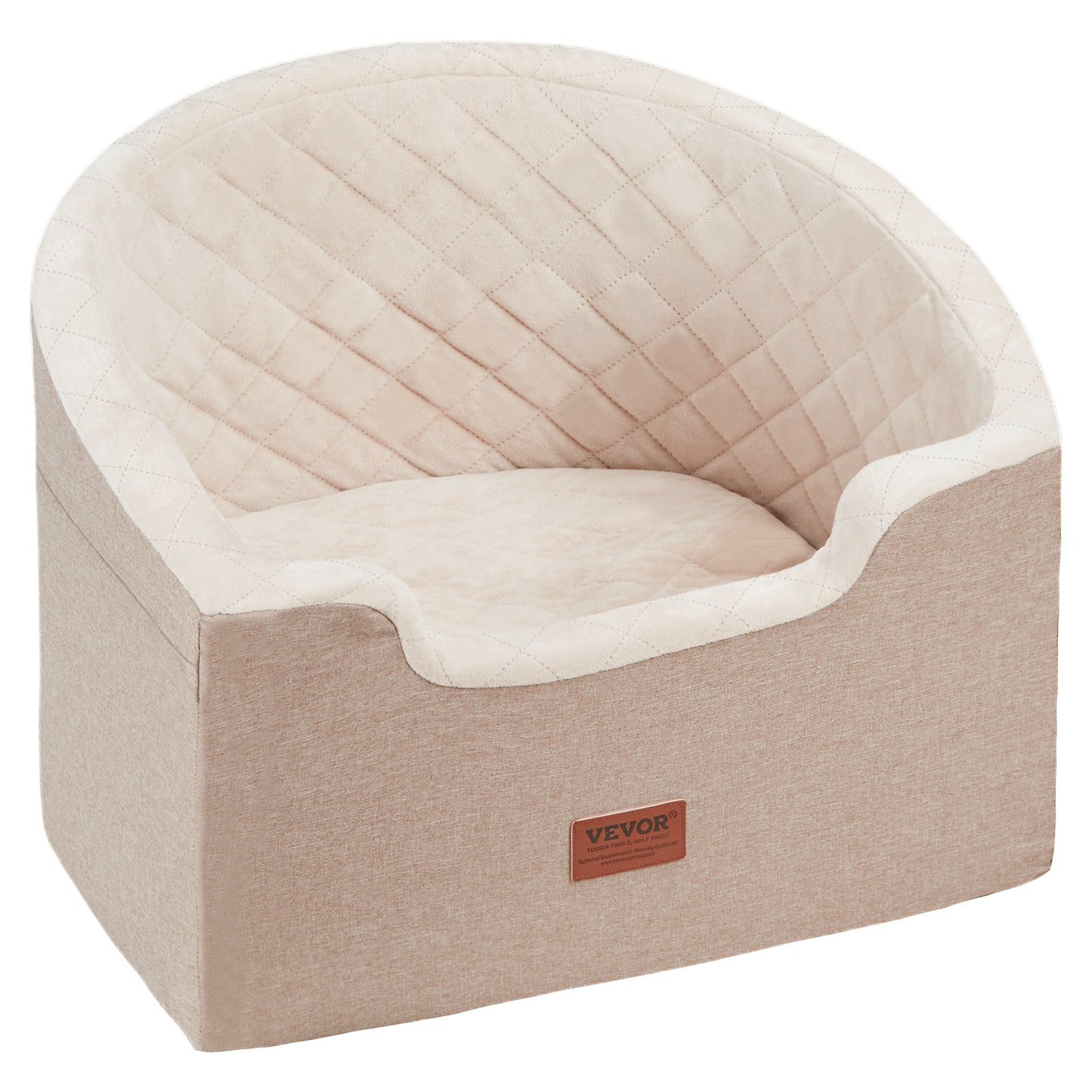 Dog Booster Car Seat Pet Car Seat for Small Medium Dogs up to 55 lbs Brown