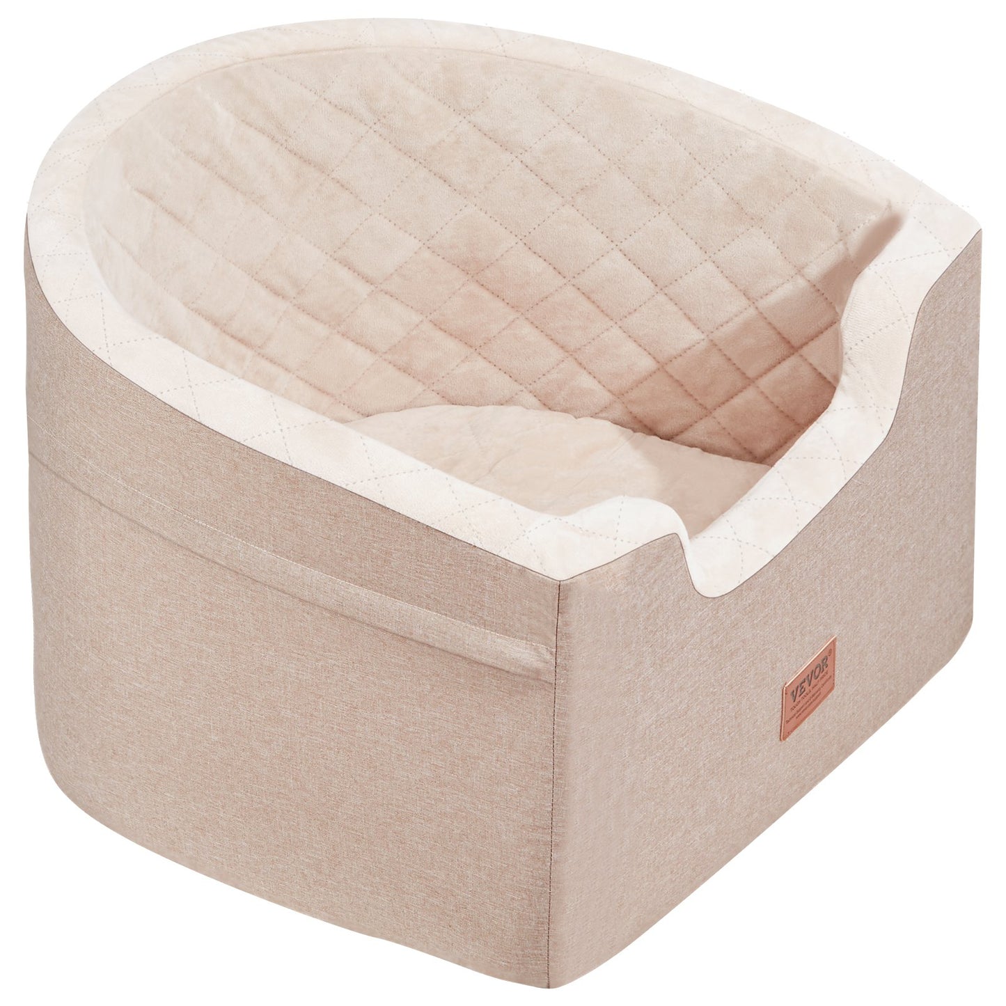 Dog Booster Car Seat Pet Car Seat for Small Medium Dogs up to 55 lbs Brown