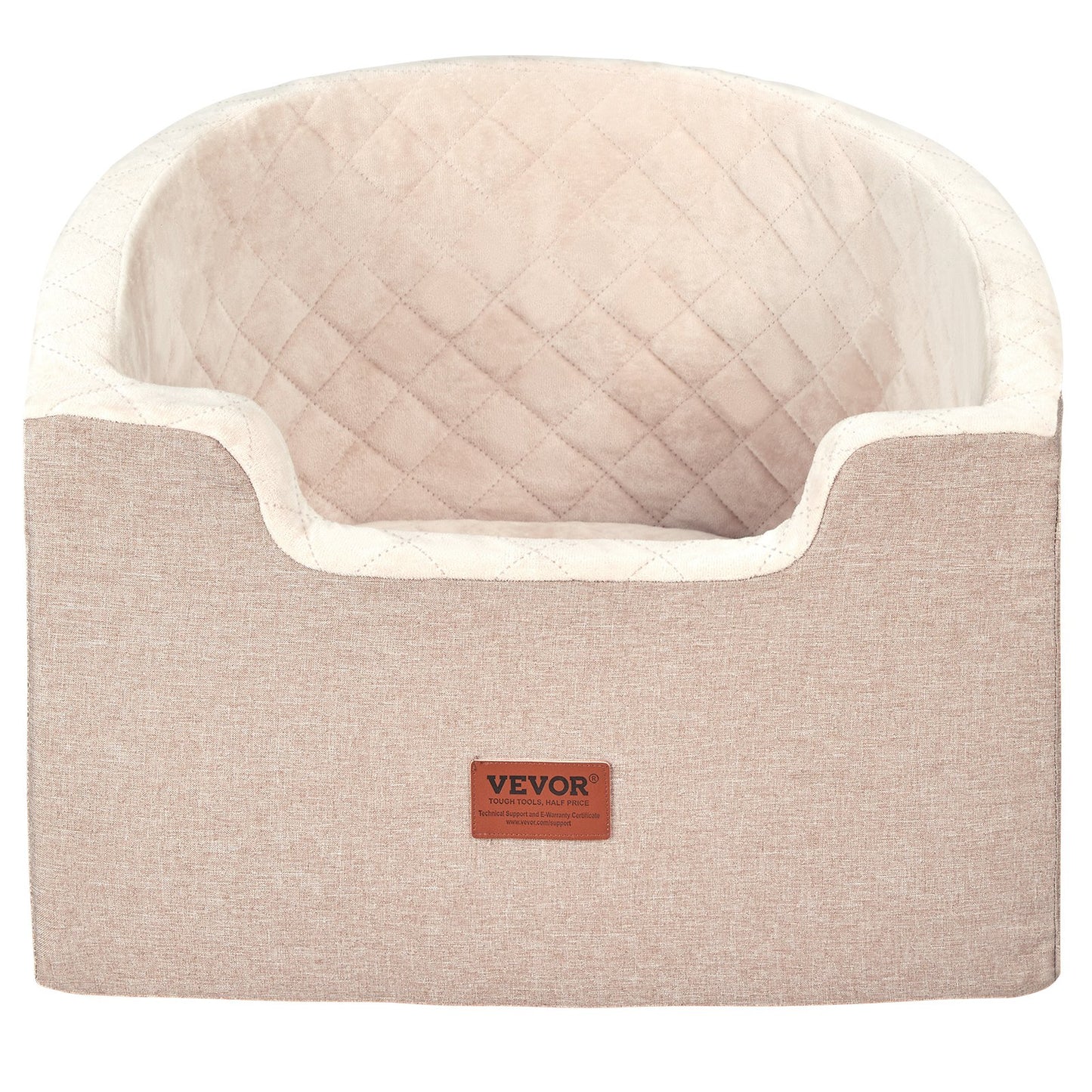 Dog Booster Car Seat Pet Car Seat for Small Medium Dogs up to 55 lbs Brown