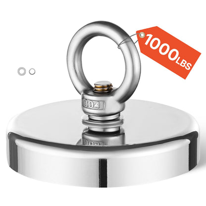 Fiskemagnet Stark Heavy Duty Rare Earth Neodymium Pull Force 1000 LBS