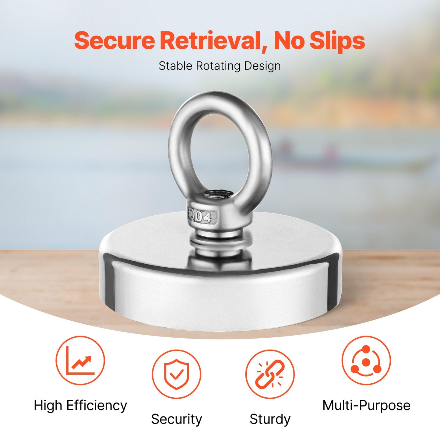 Fiskemagnet Stark Heavy Duty Rare Earth Neodymium Pull Force 700 LBS