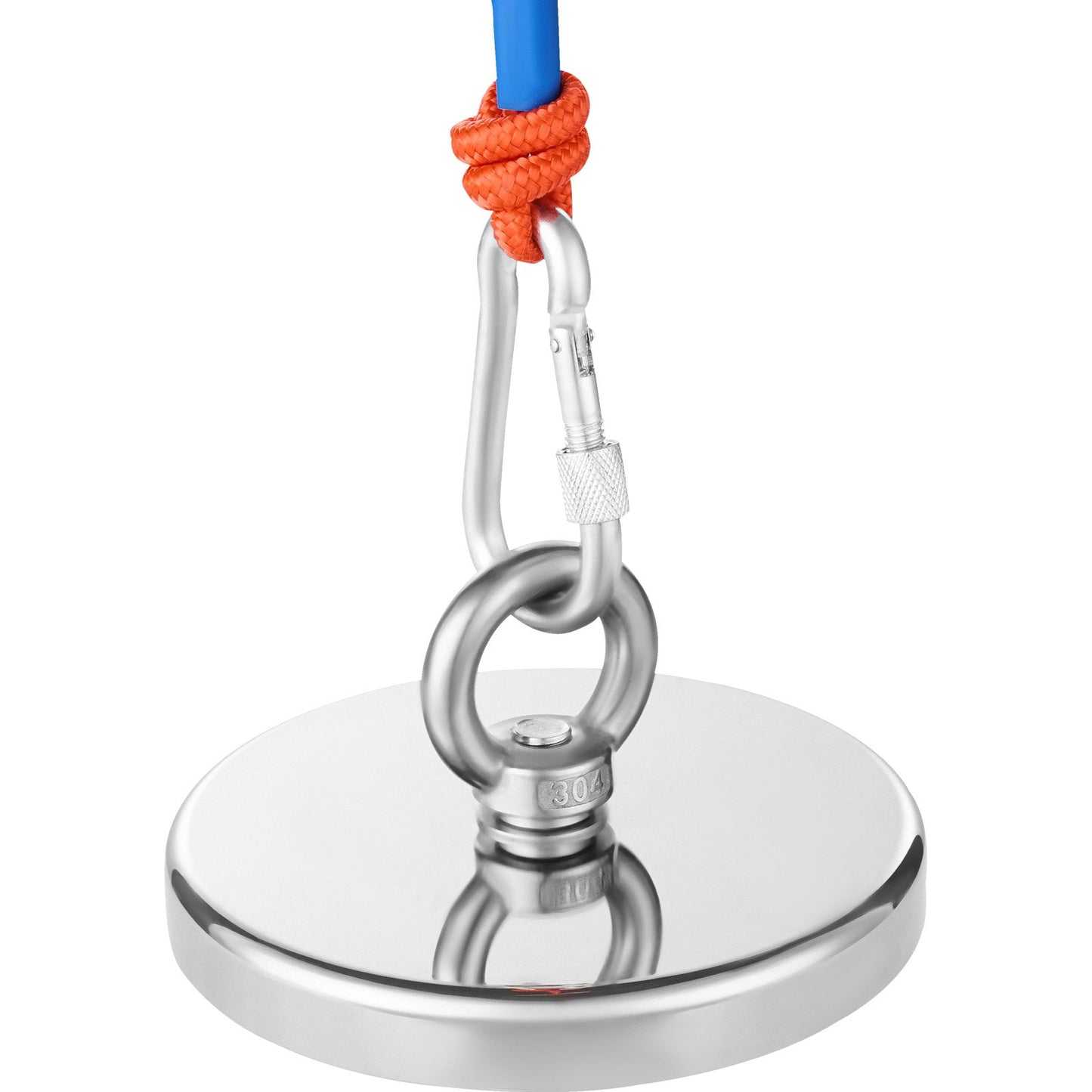 1300 LBS Strong Fishing Magnet Kit Enkelsidig dragkraftsrep karbinhake