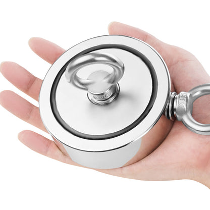 1400 LBS Starkes Angelmagnet-Kit Doppelseitiger Karabiner mit Zugkraft