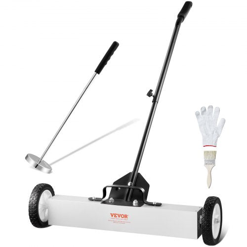 24-Inch Magnetic Sweeper with Wheels Telescoping Magnetic Pickup Tool