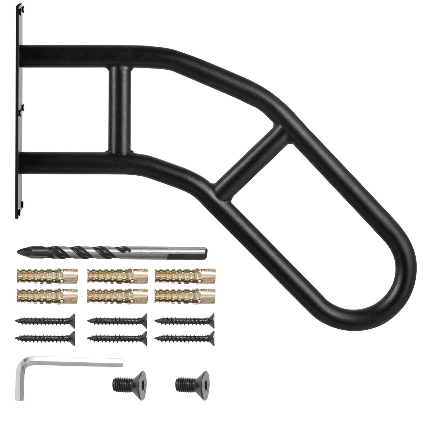 2 STÜCKE Außentreppenhandläufe 29 "Wandmontiertes Geländer für 1-3 Schritte
