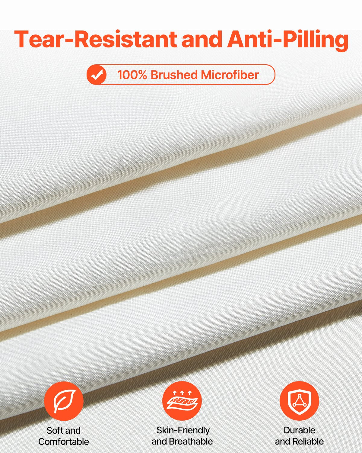 4-Piece Bed Sheet Set - Queen Size, 100% Brushed Microfiber Bedding Set with 2 Pillowcases, 1 Flat Sheet & 1 Fitted Sheet, Breathable & Wrinkle-Resistant Luxury Bed Sheets with 16" Deep Pocket