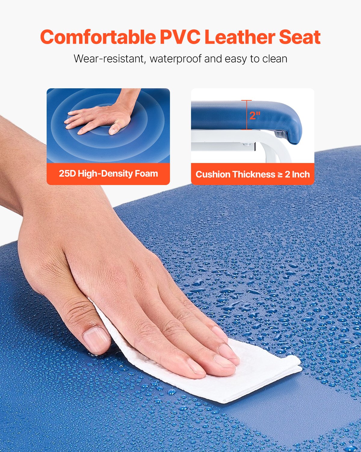 Phlebotomy Chair, Blood Draw Chair with Adjustable Armrests and Flip Arm, 400LBS Loading Blood Drawing Medical Chair with Soft Padded Seat, Easy-to-Clean PVC Leather for Hospitals, Labs, Clinics