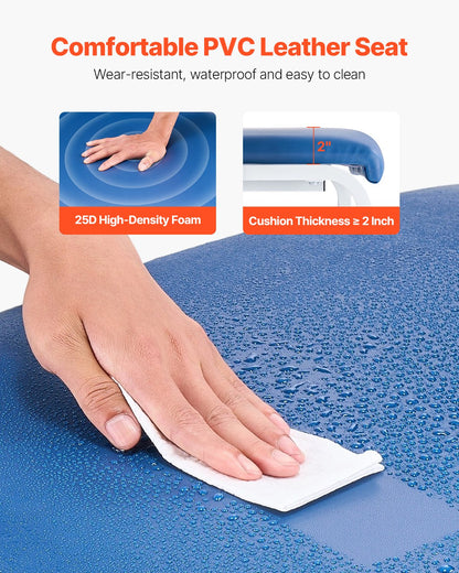 Phlebotomy Chair, Blood Draw Chair with Adjustable Armrests and Flip Arm, 400LBS Loading Blood Drawing Medical Chair with Soft Padded Seat, Easy-to-Clean PVC Leather for Hospitals, Labs, Clinics