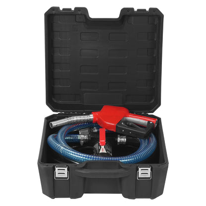 Fuel Transfer Pump 12V 10 GPM 1/4 HP Diesel Pump with Automatic Fuel Nozzle