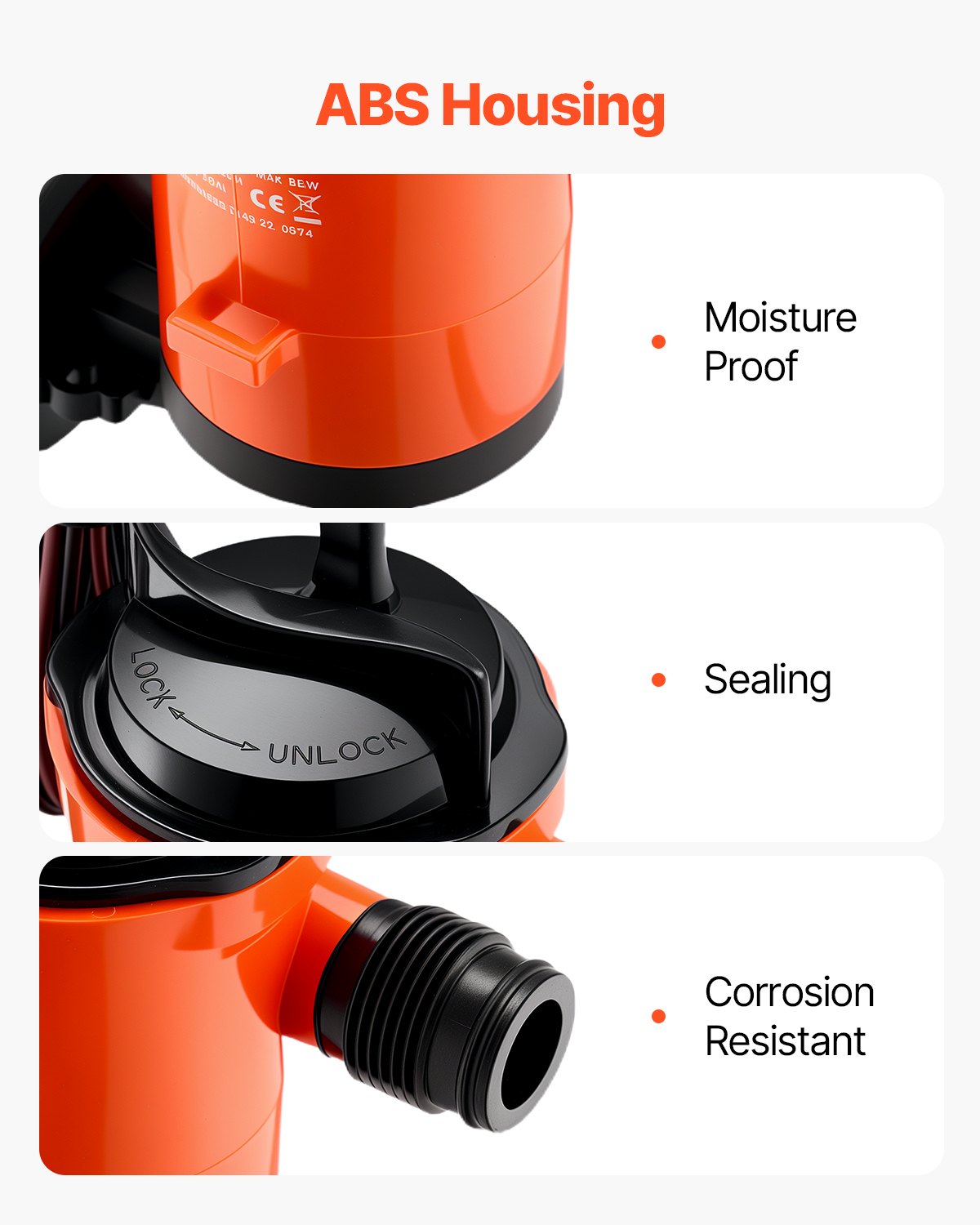 Livewell-Pumpe für Boot, 12 V, 800 GPH, 90 ° Livewell-Belüftungspumpe, Köderbrunnenpumpe