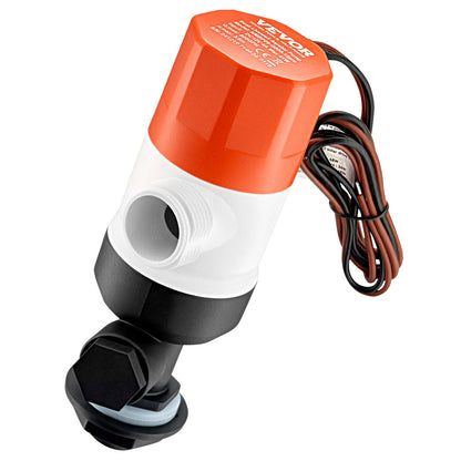 Livewell-Pumpe für Boot, 12 V, 800 GPH, Livewell-Belüftungspumpe, gerade, 2 Einlässe