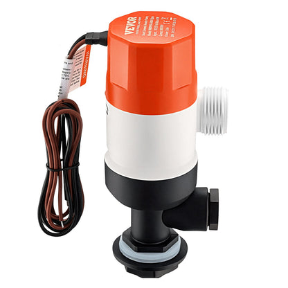 Livewell-Pumpe für Boot, 12 V, 800 GPH, Livewell-Belüftungspumpe, gerade, 2 Einlässe
