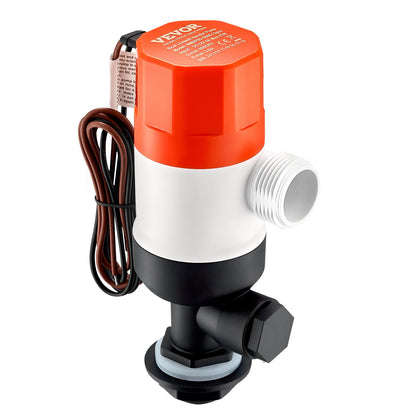 Livewell-Pumpe für Boot, 12 V, 800 GPH, Livewell-Belüftungspumpe, gerade, 2 Einlässe