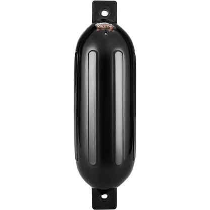 Boat Fenders Inflatable Ribbed Boat Bumpers for Docking 6.5" x 23" Black